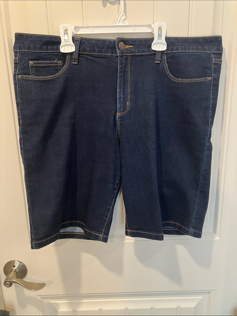 CLEO Denim Jean SHORTS DARK BLUE Sz 14